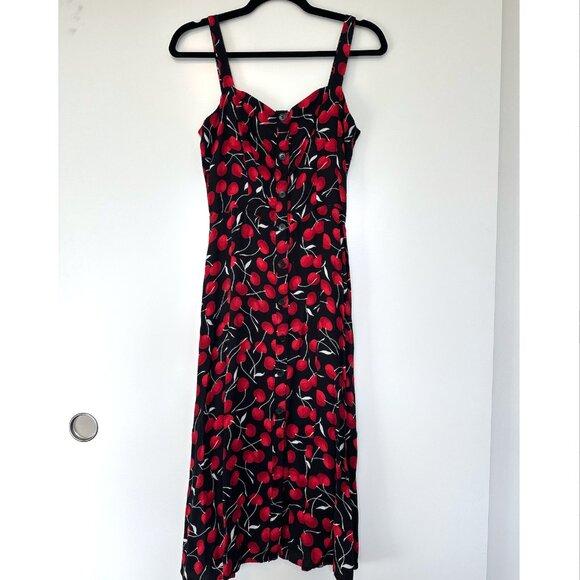 Reformation cherry print midi dress - Picture 3 of 6